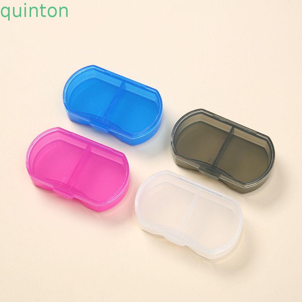 QUITON Mini Pill Box, Sealed Dust-gird Pill Box, Portable Snap-on Design พร้อมฝาปิด Safety Pill Pack