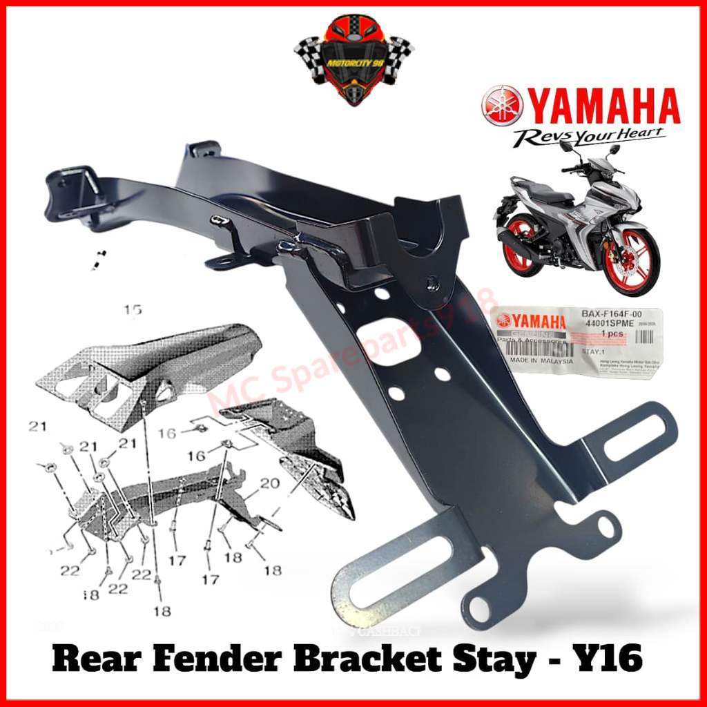 YAMAHA Y16 Y16ZR Y16Z ABS REAR FENDER BRACKET Y16ZR BAX-F164F-00