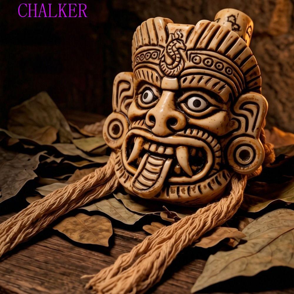 CHALKER Aztec Death Whistle, Spooky Screaming Bone-Chilling Horror Sound Screaming Sound, Loud Terri