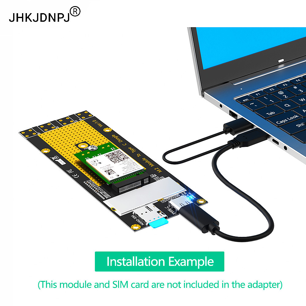 M.2(M.2) โมดูล 3G/4G/5G ไปยังอะแดปเตอร์ Type C /USB 3.0 พร้อมช่องใส่ซิมการ์ด NANO สําหรับ RM500Q/RM5