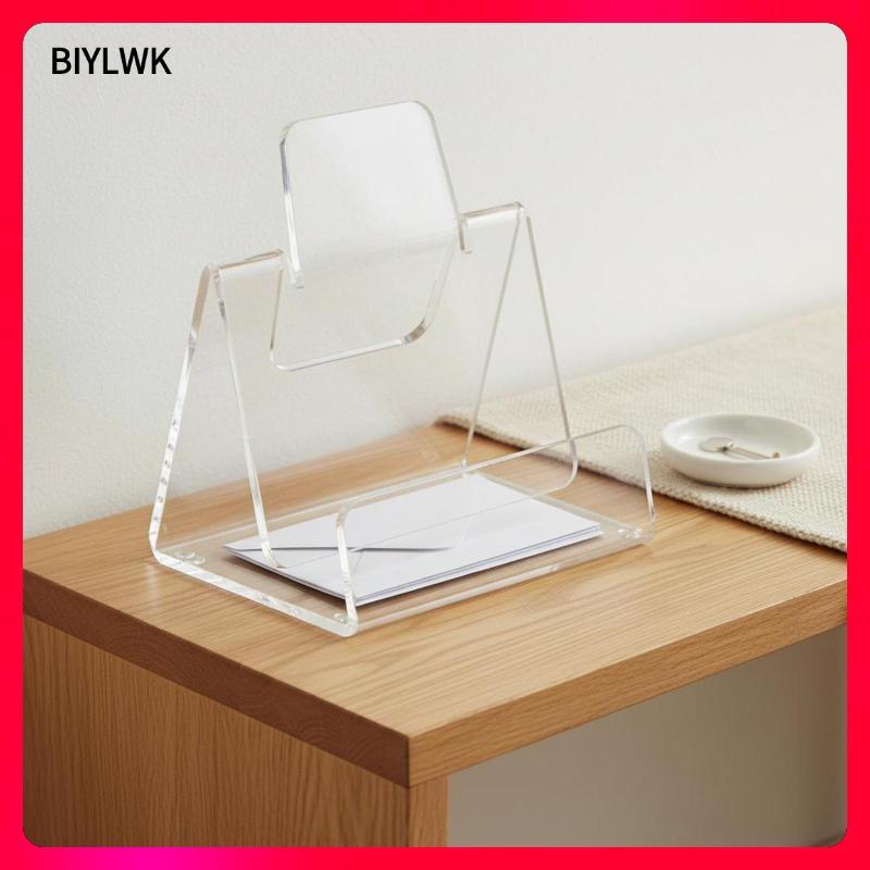 [Phenovo] ขาตั้งจอแสดงผลอะคริลิค Brochure Stable Triangle Support Counter Brochure Stand Pampllet Ho