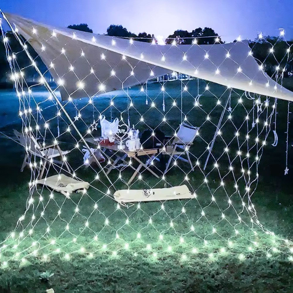  3mx3m 2mx3m 1.5mX1.5m คริสต์มาส Garlands LED String คริสต์มาสสุทธิ Fairy Xmas Party สวนตกแต่งงานแต
