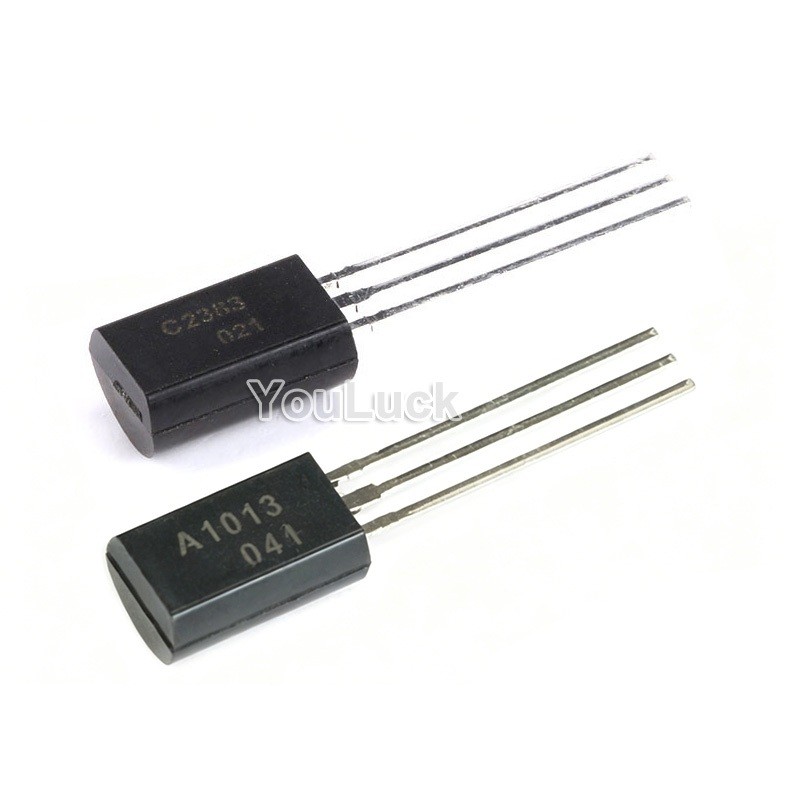 20 ชิ้น/ล็อตทองแดงฟุต A1013 C2383 2SA1013 2SC2383 TO-92L (RANGE:160-320) BJT Transater เดิม