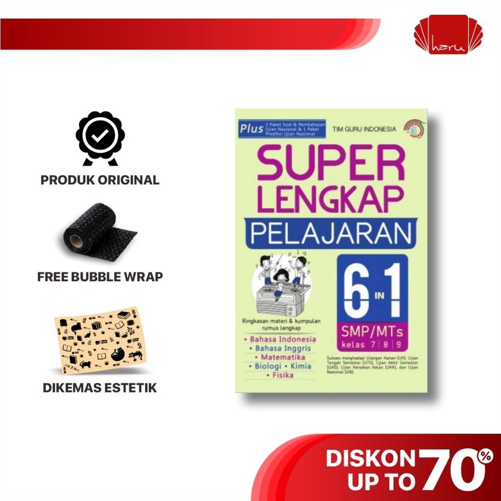 Super Complete 6 in 1 Junior High School/Islamic Junior High School Lessons สําหรับเกรด 7, 8, และ 9 