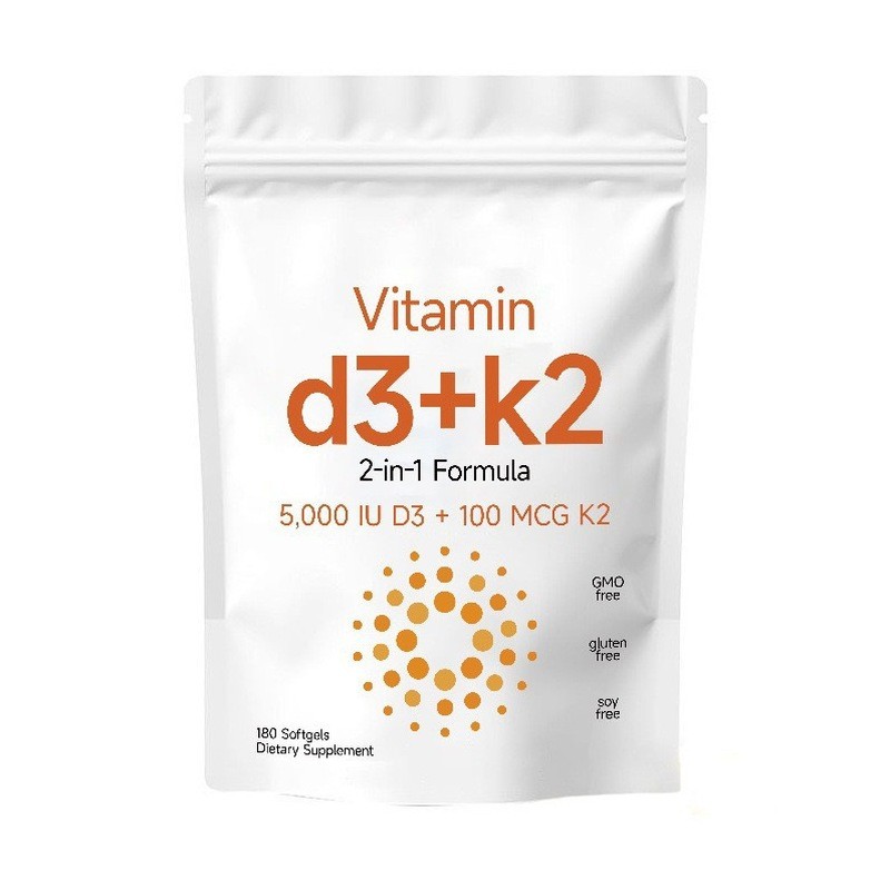 爆款速发热销维生素D3+K2胶Vitamin Capsules D3 K2 180Softgels180粒