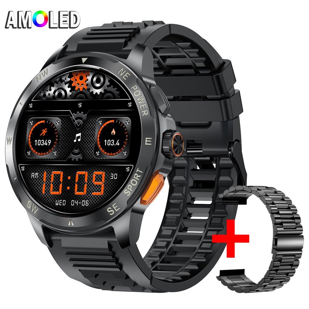 AK77 สมาร์ทวอทช์โทรกีฬา Multi-Function Voice Assistant สร้อยข้อมือกีฬาผู้ชายกันน้ํา