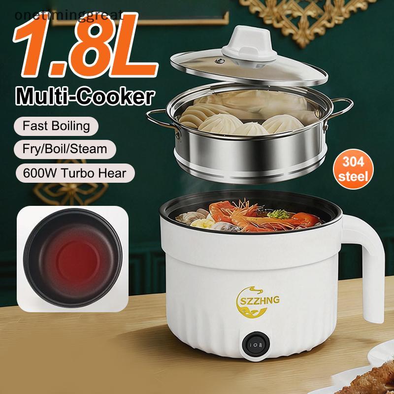 Onetiminggreat หม้อหุงข้าวขนาดเล็กพร้อม Steamer ขนาดเล็ก Non Sti กระติกน้ําร้อน Multil Lutuan Ng Kan
