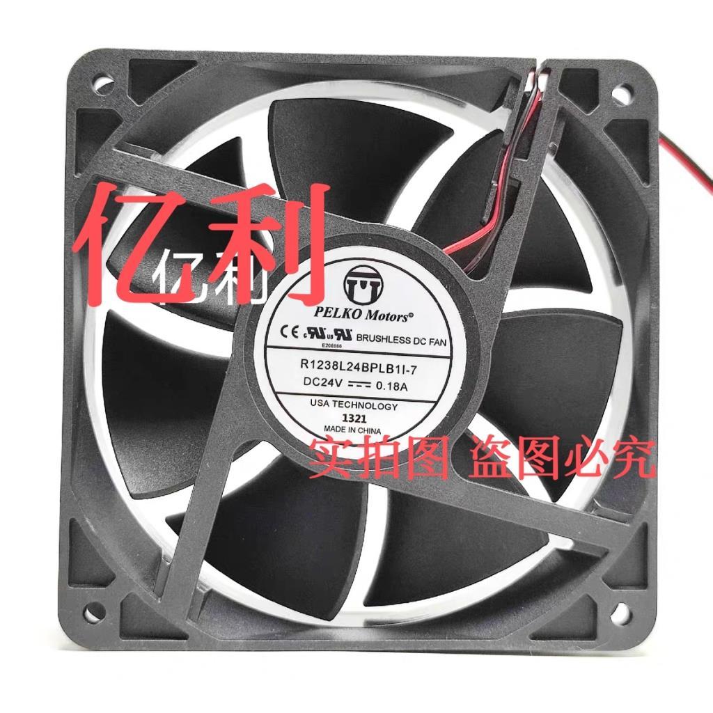 PELKOMOTORS R1238L24BPLB1I-7 24V 0.18A พัดลมกําลังสูง 12CM