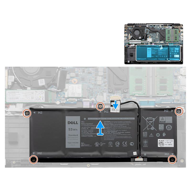 เหมาะสําหรับ DELL Latitude 3410 E3410 สกรูยึดแบตเตอรี่