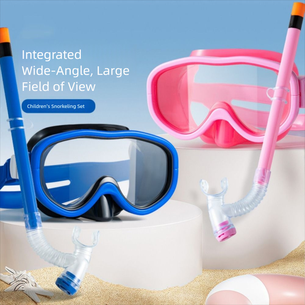 GROUPMACRO เด็ก Snorkel ชุด, แว่นตา Anti-fog เด็กแว่นตาว่ายน้ํา, Dry Top Snorkel Combo ชุดป้องกันรัง