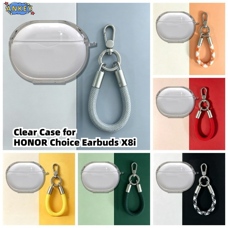 Compatible with HONOR Choice Earbuds X8i Wireless Bluetooth Earphones Transparent TPU Protective Cas