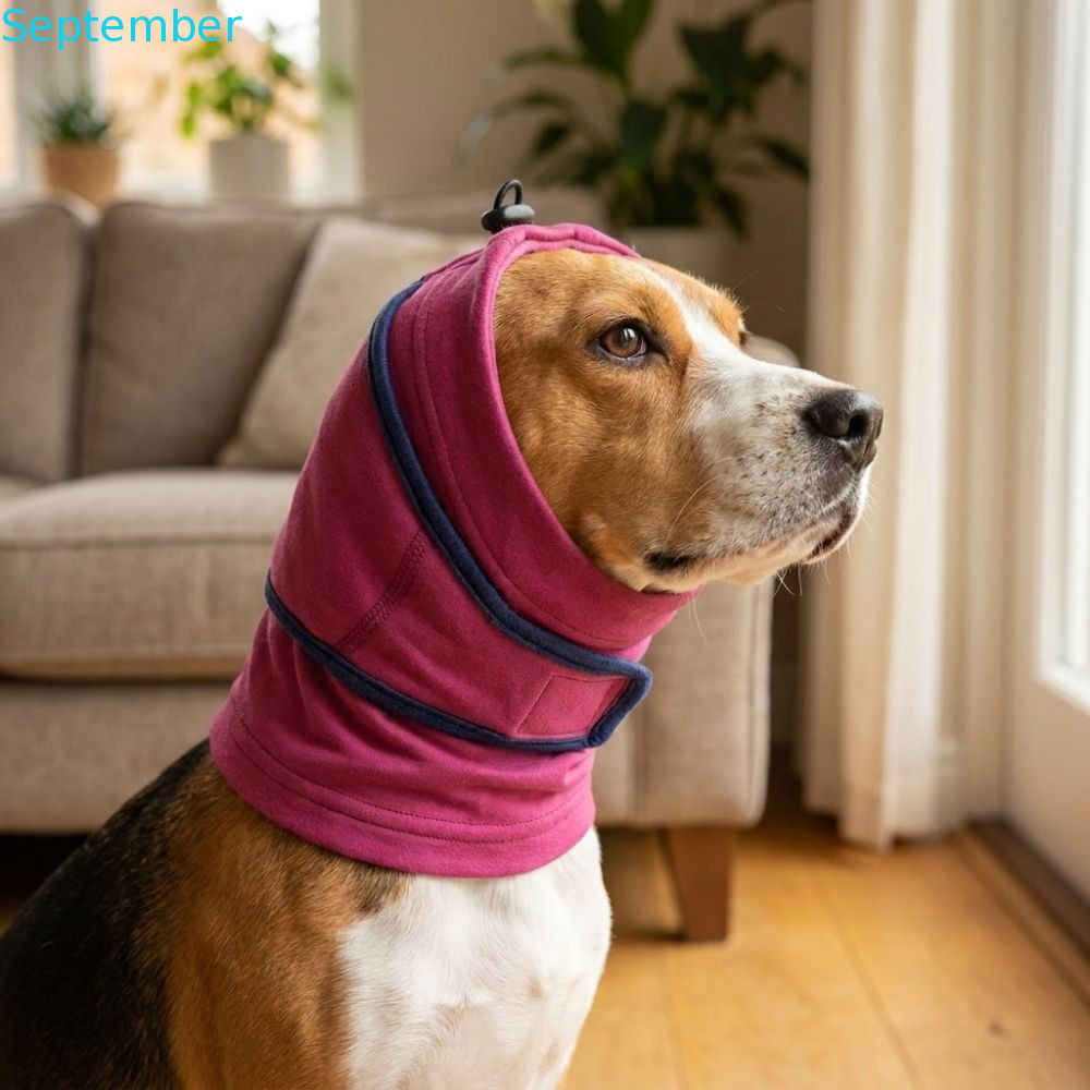 SIPTEMBER Dog Calming Earmuffs, Anti-scare ปรับสุนัข Soothing Headgear, สัตว์เลี้ยงคอ Gaiter นุ่มยืด