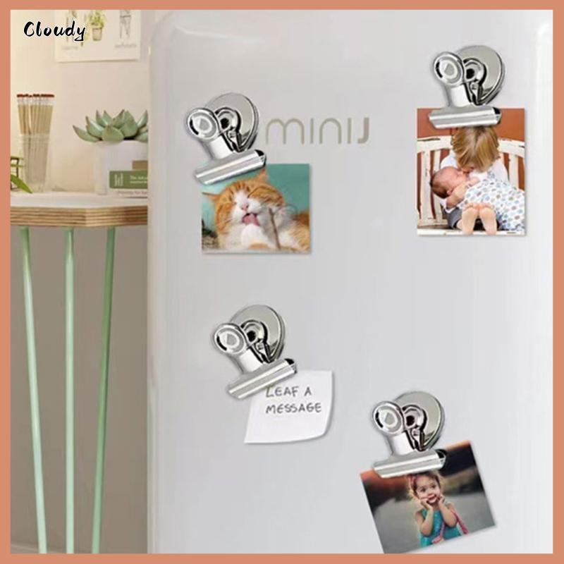 [Cloudy] 3 ชิ้นคลิปแม่เหล็ก Bulldog คลิปแม่เหล็กสําหรับงานหนักเหมาะสําหรับแม่เหล็กไวท์บอร์ดจอแสดงผลภ