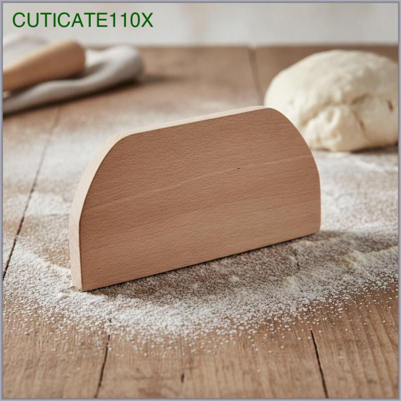 [cuticate110x] Pastry Scraper Wooden Bench Scraper Pastry Cutter Flat Utensil Multi-Purpose for Bake