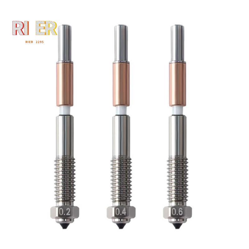 Bimetal หัวฉีด 0.2/0.4/0.6 มม.,Nozzle สําหรับ QIDI Q2 Q2c 3D เครื่องพิมพ์, สําหรับ PLA, PETG, ABS, A