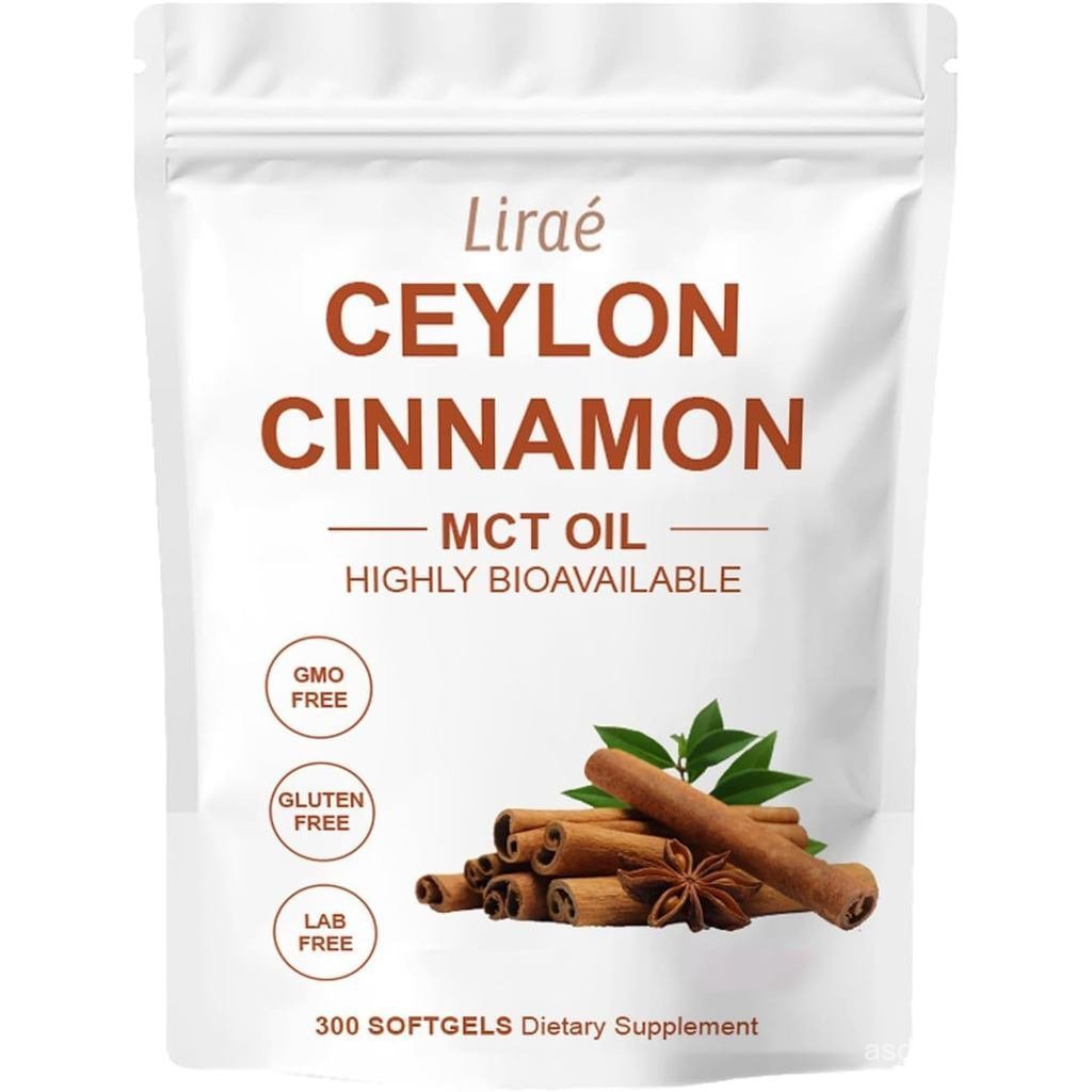 LIRAECeylonCinnamon-300SoftGelswithMctOil,Non-GMO,GlutenFree,HighlyBiomailable&EasytoSwallow-300Soft