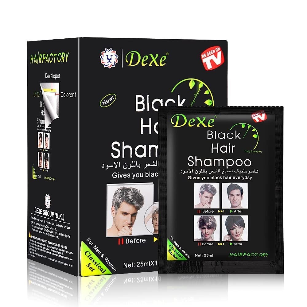 One Wash Black Hair Colour Cream Shampoo染膏一洗黑白发FSAS9326@