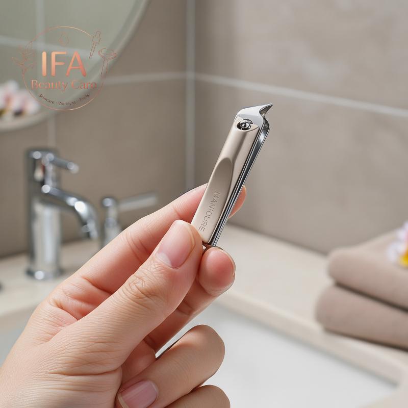 IFA 5 10 ชิ้นเครื่องมือทําเล็บมืออาชีพพร้อมกระเป๋าหนังหมุนกรรไกรตัดเล็บชุดสําหรับ Salon Home Groomin