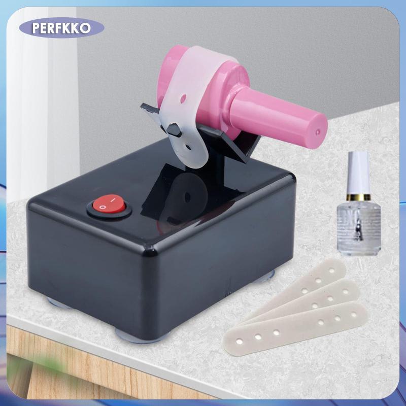 [perfkko] ยาทาเล็บ Shaker น้ํายาเคลือบเงาเครื่องผสมสําหรับทําเล็บสายรัดปรับได้ PP Mini Vortex Mixer 