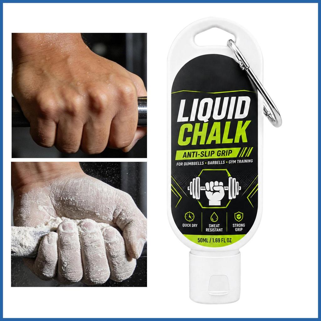 Gym Liquid Chalk Quick-Drying No Dust Solution พร้อม Carabiner Gym Sports Hand Liquid Chalk สําหรับย