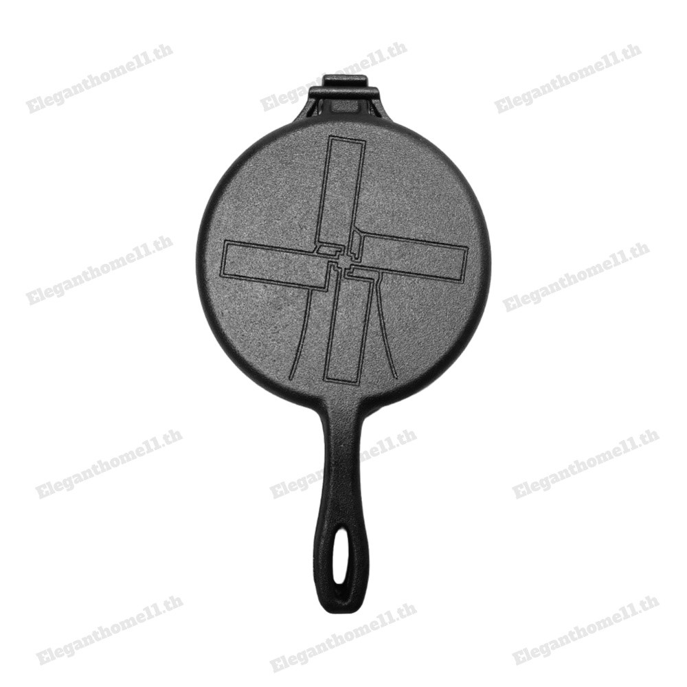 Iron Waffle Non-Stick Waffle Skillet รอบสําหรับเตาตั้งพื้นหรือย่าง