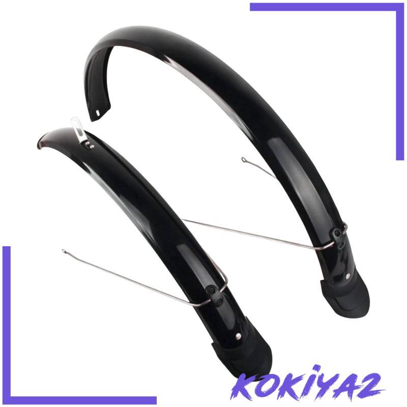 [Kokiya2] Full Coverage Mudguard Set สีดําเงา Full Coverage Cycle Fenders Metal Support Stays Cycle 