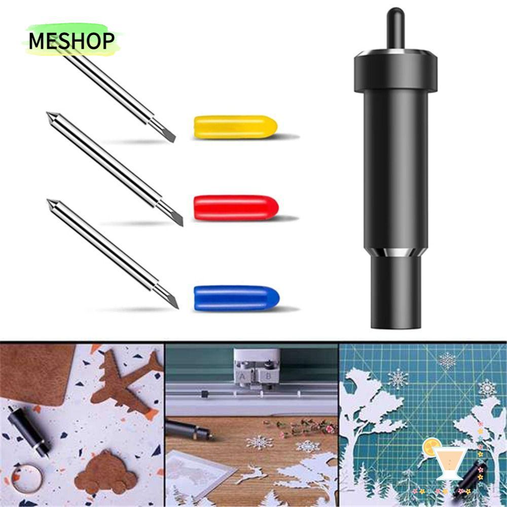 MESHOPTH ใบมีดตัดลึก, เปลี่ยนใบมีดพล็อตเตอร์เรียบ, ใบมีดโลหะ 30 45 60 องศาสําหรับ Cricut Explore 3/A