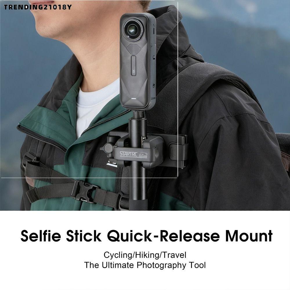TRENDING21018Y ที่วางไม้เซลฟี่, Quick Release Hands-free Backpack Belt Camera Holder, Adjustable 2-I