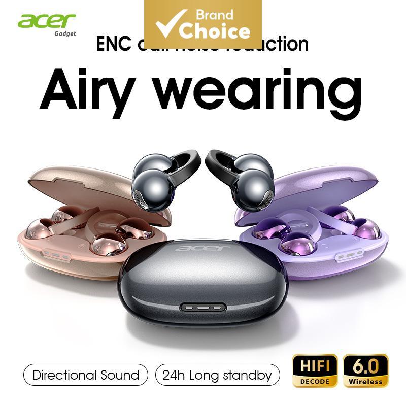 Acer OHR825 หูฟังคลิปหูสามเหลี่ยมหูฟังบลูทูธ 6.0 5g น้ําหนักเบา Stable Fit 24h เวลาเล่น Comfort ฟังไ