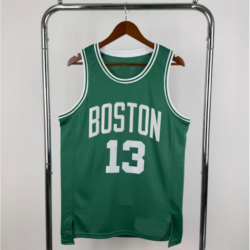 [กดร้อน]เสื้อบาสเก็ตบอล Boston Celtics No.13 George Tatum Irving Brown City edition Jersey Vest