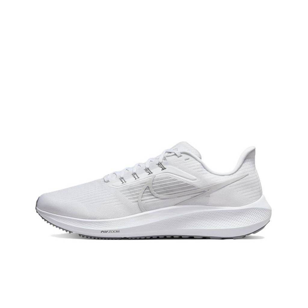 Nike air zoom Pegasus 39 Low-top casual รองเท้าวิ่งน้ําหนักเบาสีขาวสีเทา