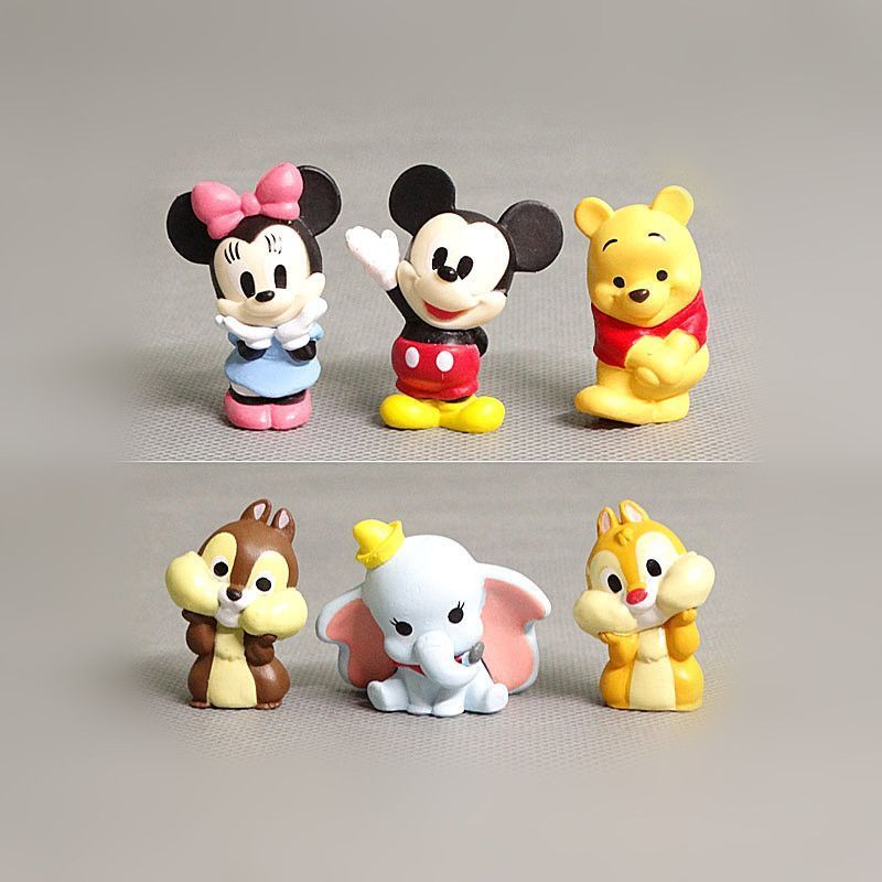 2026 สินค้าใหม่ Creative Disney Mickey Desktop Decorative Squirrel Dumbo Doll Hand-Made Model Doll B