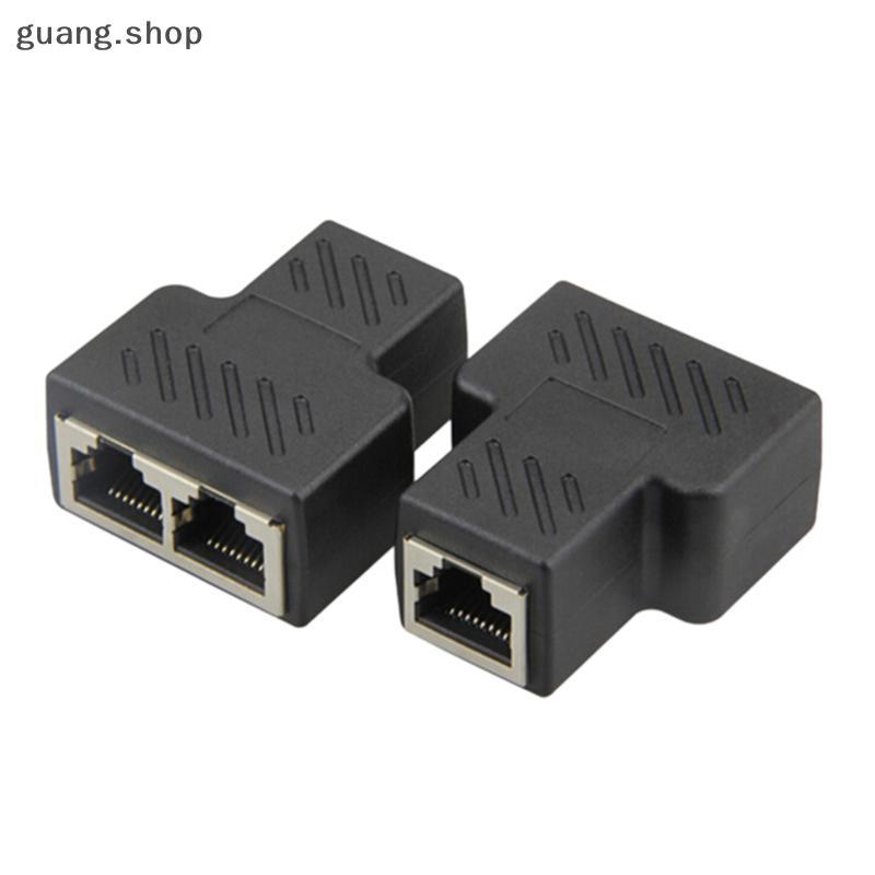 1ถึง2สายแลนอีเทอร์เน็ตเชื่อมต่ออะแดปเตอร์ปลั๊กตัวแยก RJ45