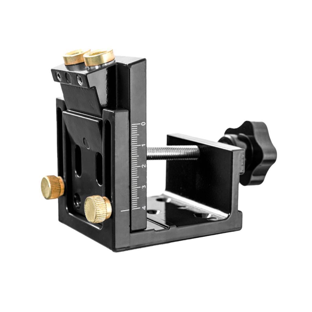 Loloshop Fockety Pocket Hole Jig Kit 46 ชิ้นปรับเจาะชุดพร้อมสกรูหยุดคอ Dowelling Hex Key Plugs สกรู