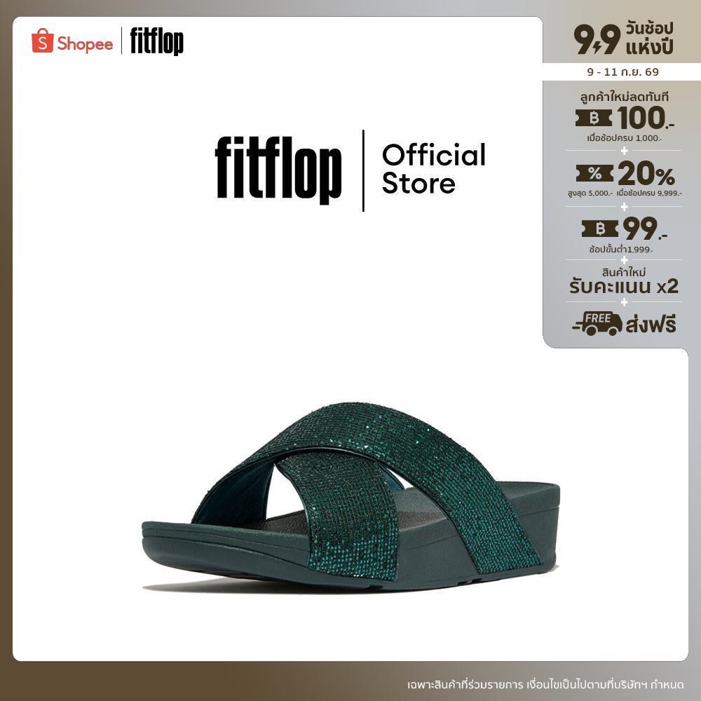 FITFLOP COMM-LULU GLITTERBALL CROSS S รองเท้าแตะผู้หญิง รุ่น IG1-B91 สี METALLIC DEEP TEAL
