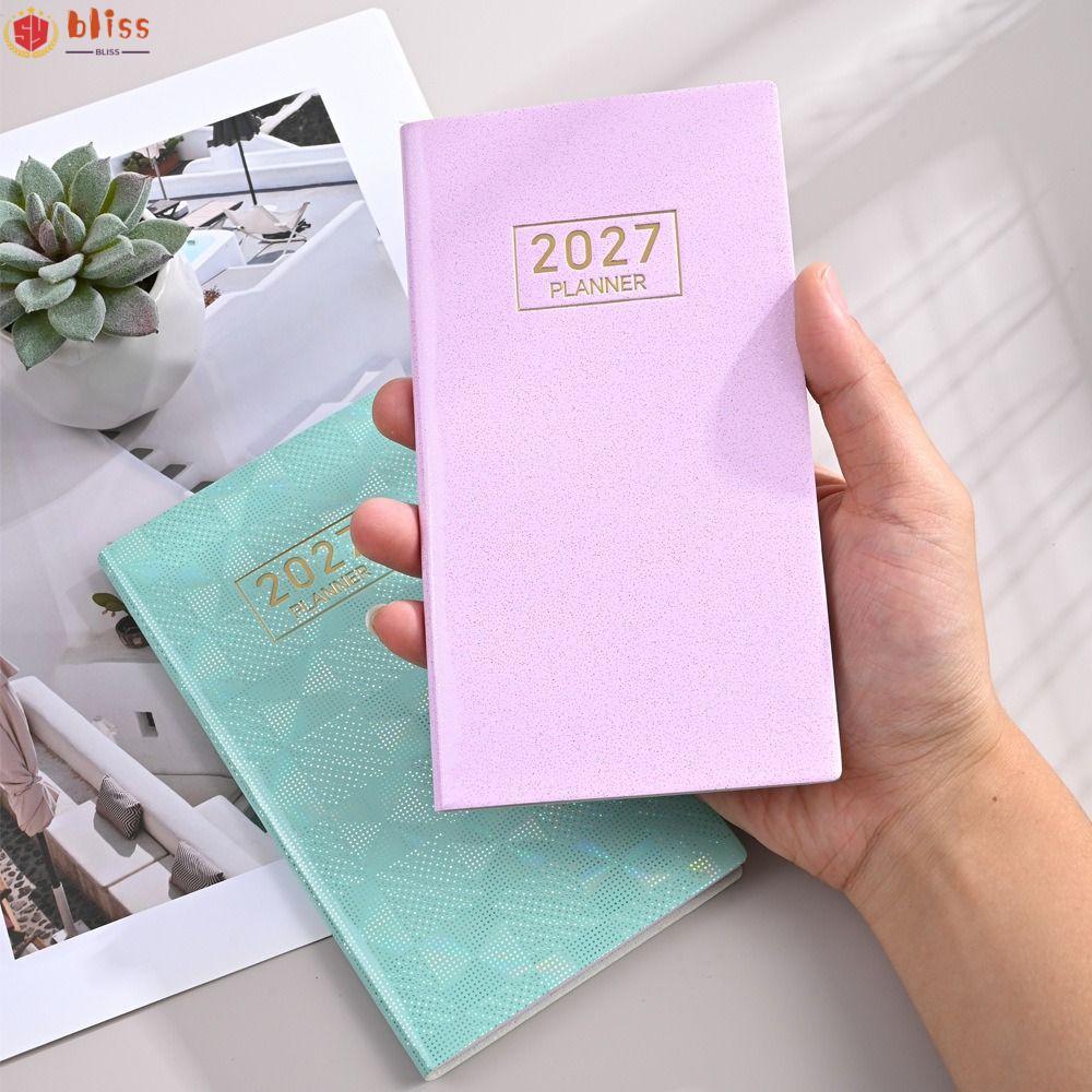 BLLISS A6 Planner Notebook, 2027 Multicolor 2027 Planner, ของขวัญเรียงรายแบบพกพา Weekly Planner หน้า