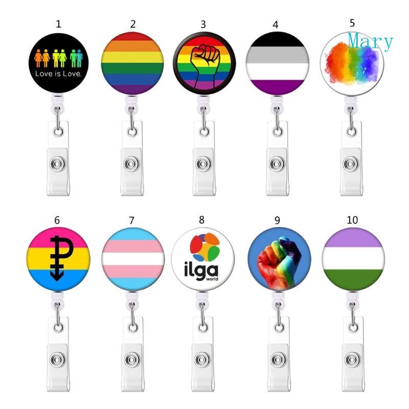 Mary Badge Rainbow Badge Holder Badge Clip Badge Holder Pride Pin