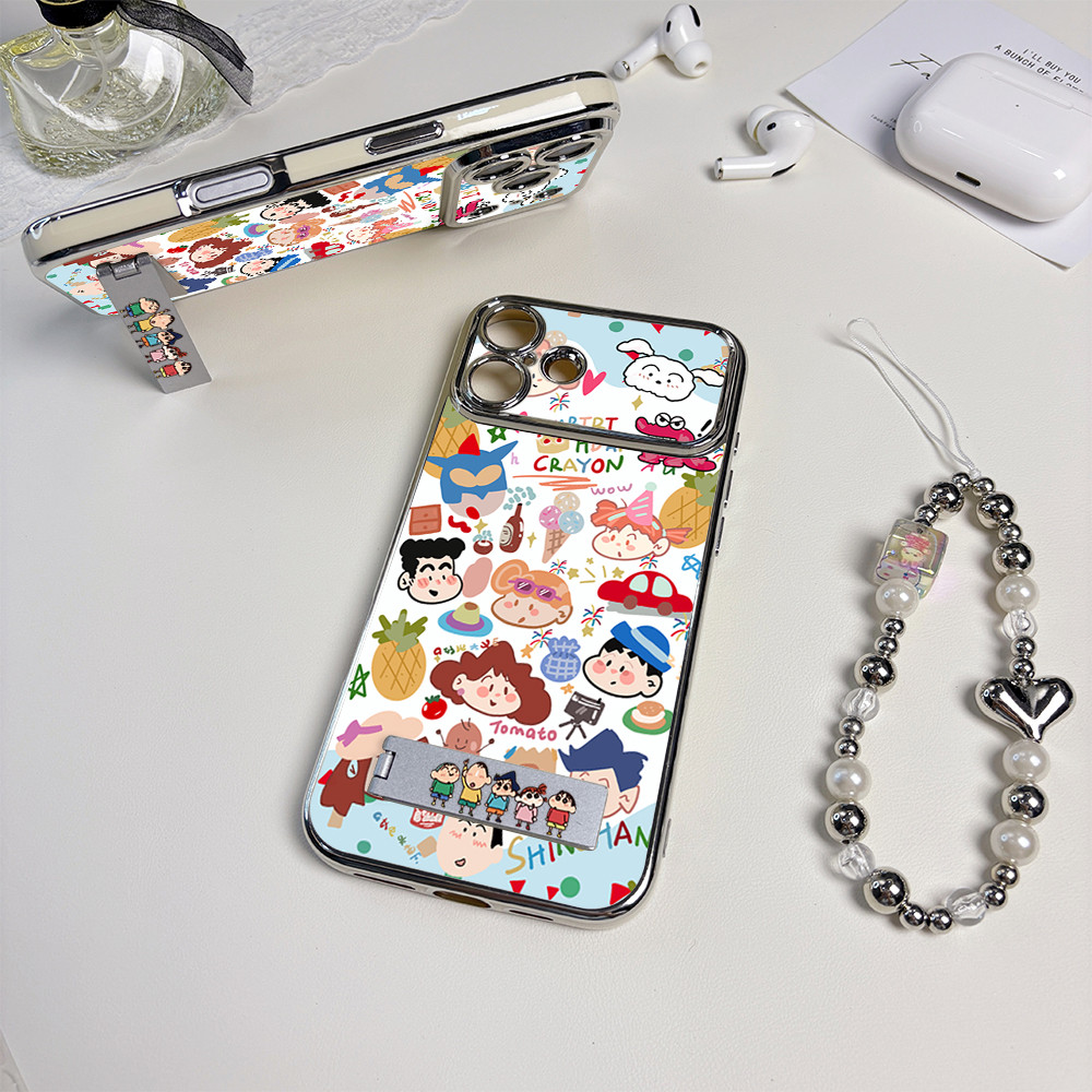 เคสโทรศัพท์ Crayon Shinchan สุดน่ารักเข้ากันได้กับ XR, XSMax, IP15, IP16, IP14, IP12, IP17, IP13