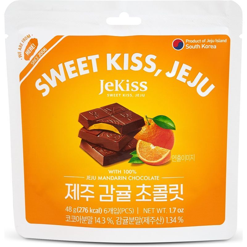 เจคิสเจจูแมนดารินช็อกโกแลต 48กรัม Jekiss Jeju Mandarin Chocolate 48g.