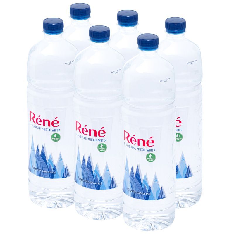 เรเน่น้ำแร่ธรรมชาติ100เปอร์เซ็นต์ 1.5ลิตร แพค 6 Rene Natural Mineral Water 100percent 1.5ltr. Pack 6
