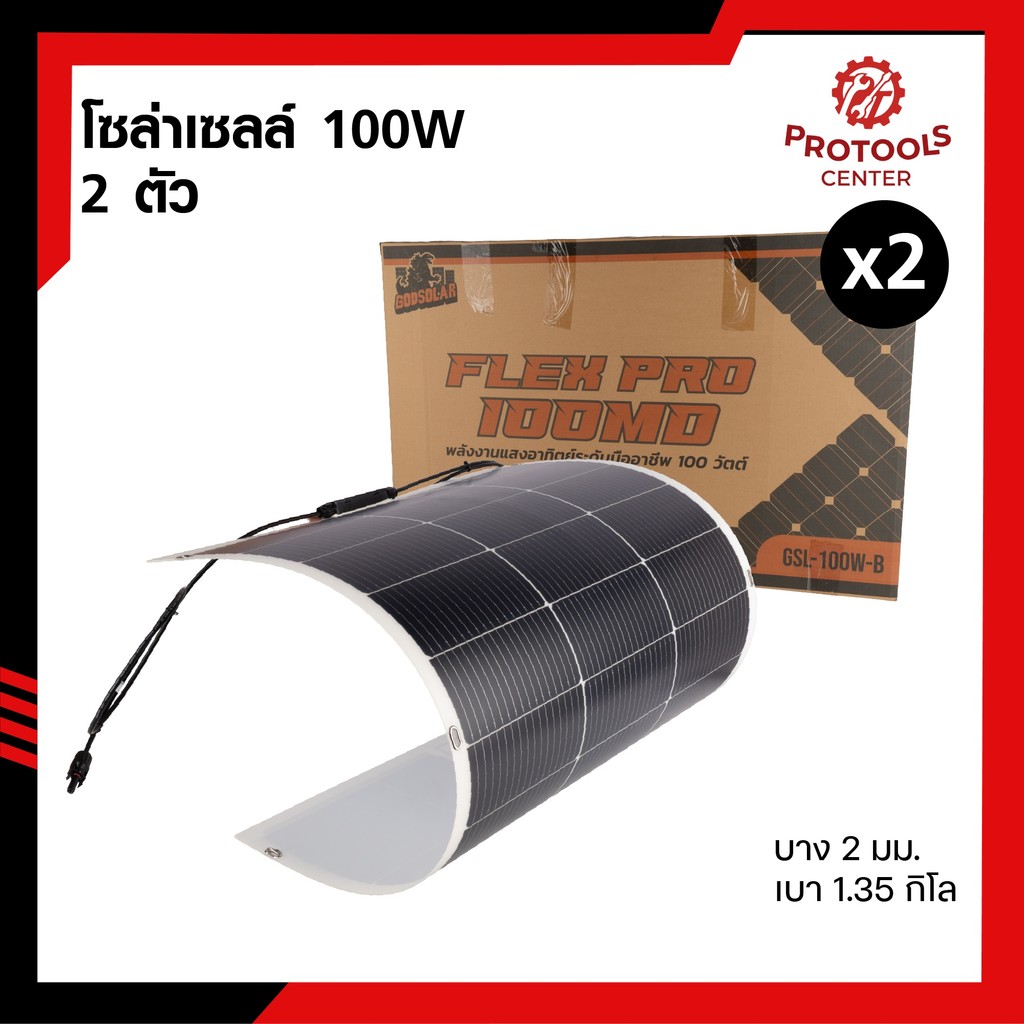GODSORAL แผงโซล่าเซลล์ 100W-250W  แบบ 2 แผง