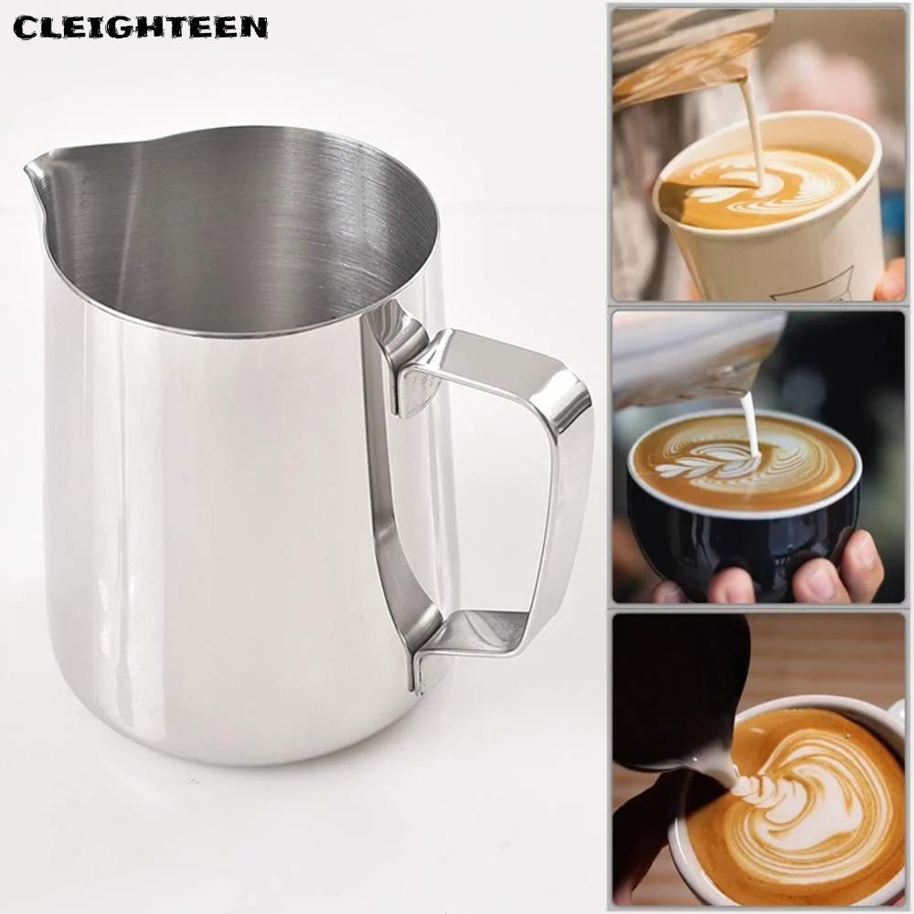 CLEIGHTEEN Cream Froth Pitcher Creative Steaming Coffee Barista Latte Coffee Pitcher