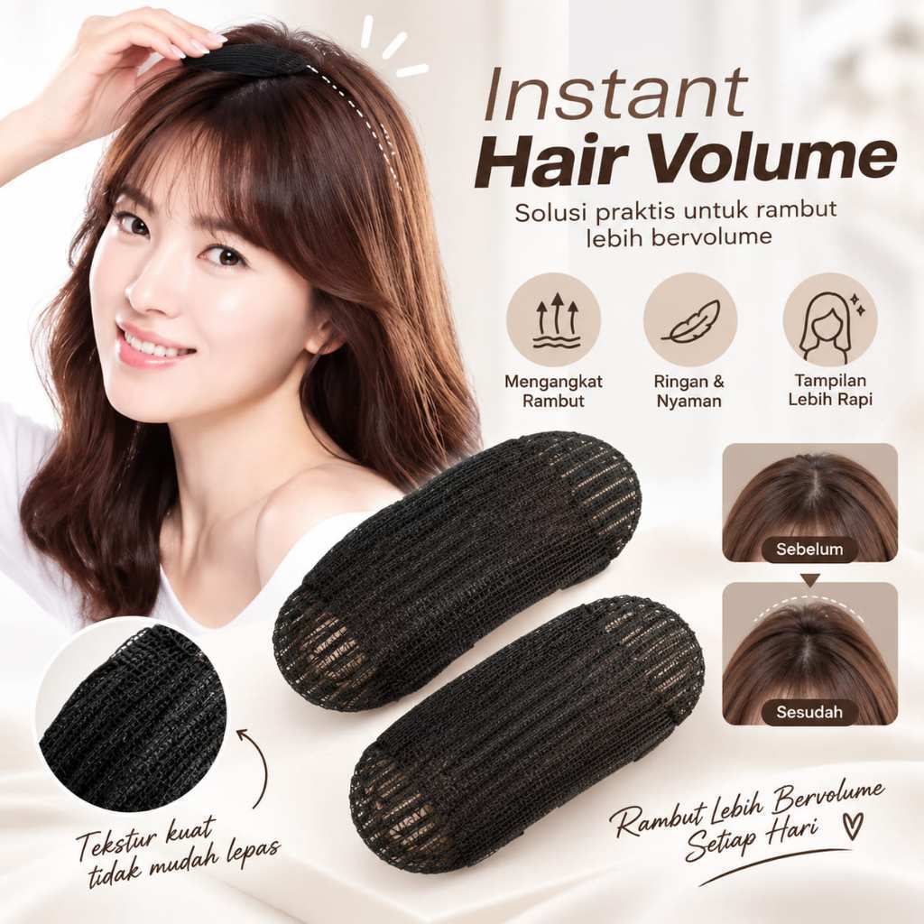 SM Hair Bump It Hair Clip Hair Volume Enhancer - Hair Pad Bun Clip