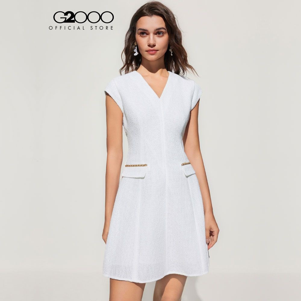 G2000 เดรสสำหรับผู้หญิง Fit & Flare Shape รุ่น 5123310601 OFF-WHITE