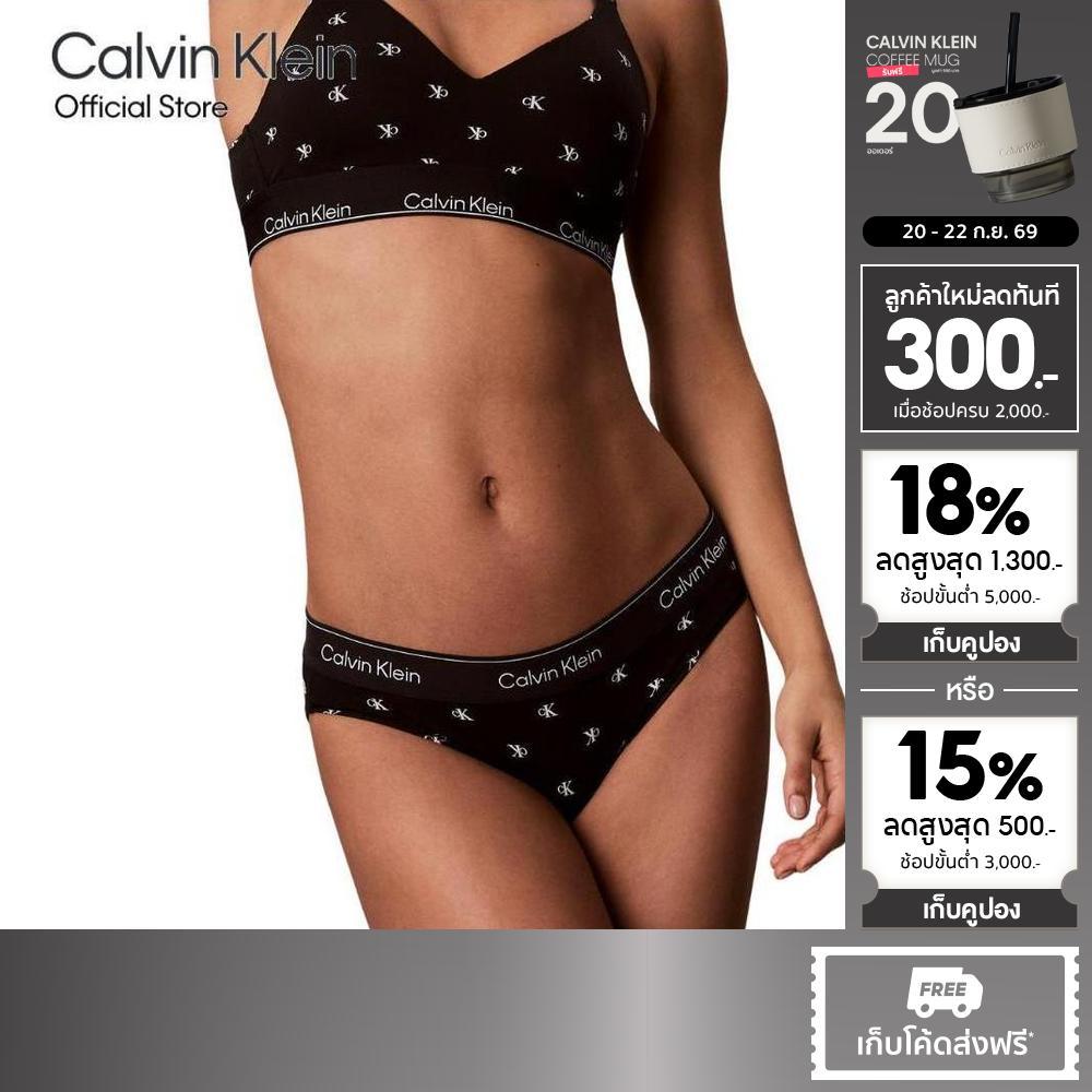 CALVIN KLEIN กางเกงชั้นในผู้หญิง Icon Cotton Modal ทรง Bikini Briefs รุ่น QF8520AD PCS-สีดำ