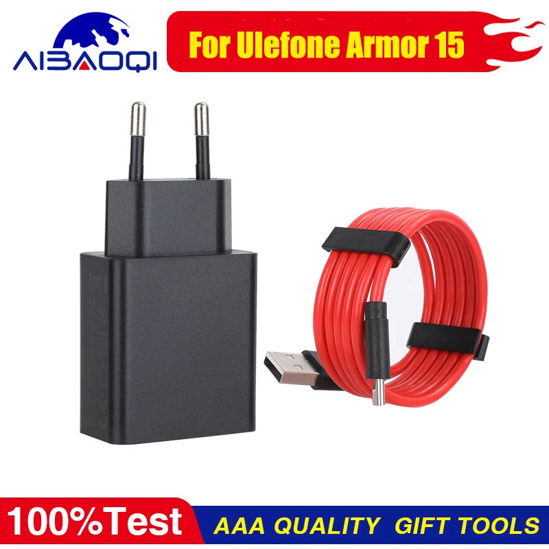 ของแท้ 100% ใหม่ Ulefone Armor 15 Charger อะแดปเตอร์ชาร์จด่วนอย่างเป็นทางการ + สาย USB Data Line Cha