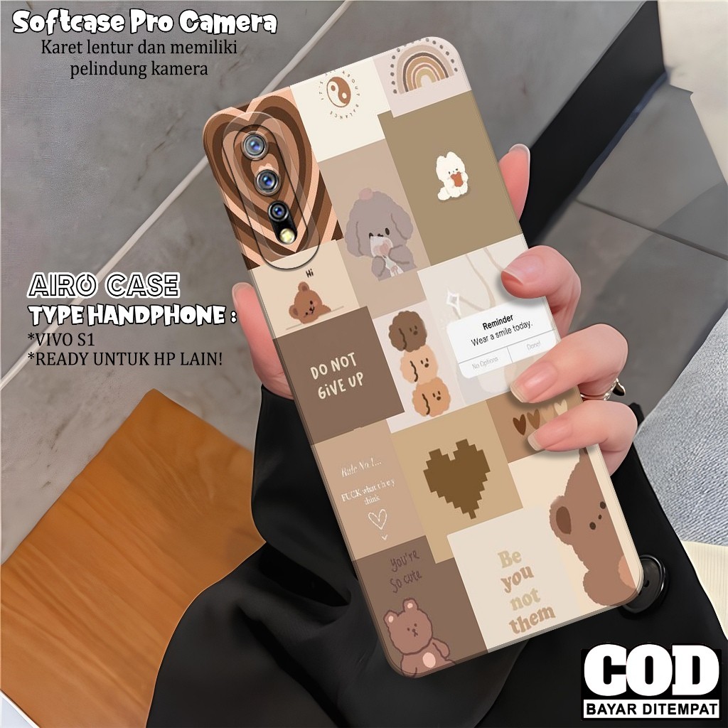 เคส HP ล่าสุด VIVO S1 - เคส VIVO S1 Softcase - AESTHETIC Fashion Case - เคส VIVO S1 - Pro Camera Sof