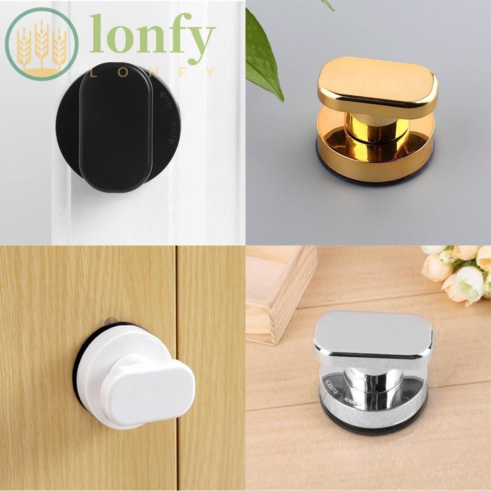 Lonfy มือจับประตูกระจกแบบปุ่มดูดสุญญากาศ พลาสติกขนาดเล็ก สำหรับห้องน้ำ ฝักบัว ตู้เย็น ลิ้นชัก ไม่ต้องเจาะ แข็งแรงทนทาน