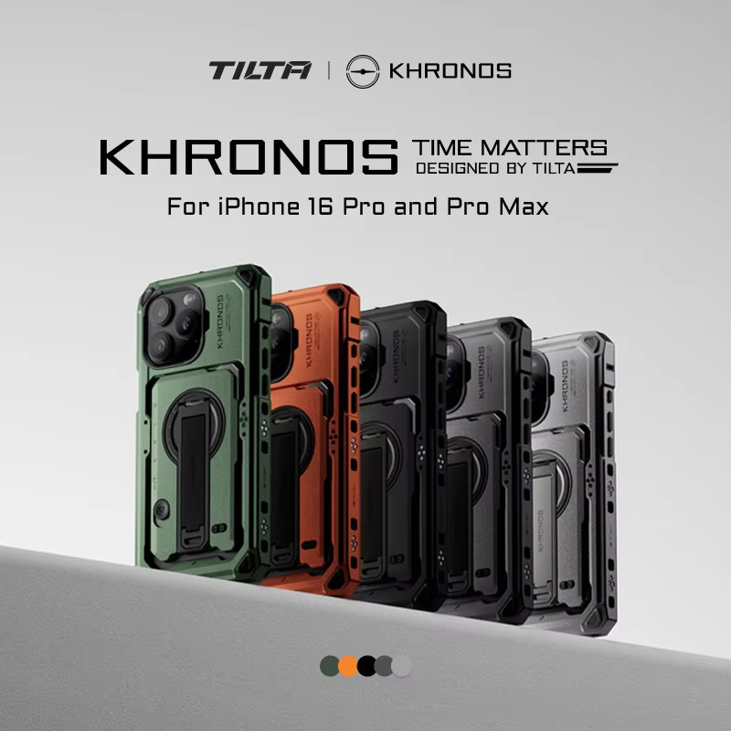 TILTA Khronos 16 Pro/Pro Max Case Alunum Build พร้อมขาตั้งอุปกรณ์เสริมอื่นๆสําหรับการทําฟิล์มมือถือข
