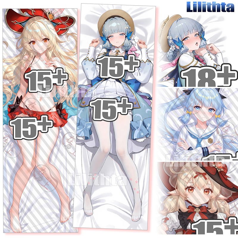 ปลอกหมอน Dakimakura Genshin Impact ตัวละคร Kamisato Ayaka, Alice และ Klee แบบกำหนดเอง